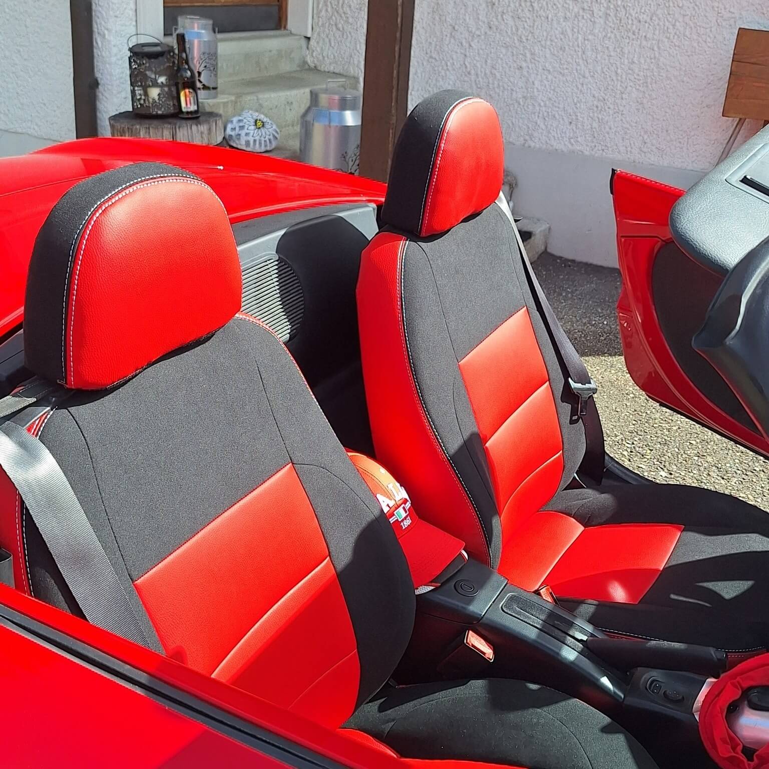 Fiat Barchetta Sitzbezuege Antarrlook A9 A10 Weissenaht