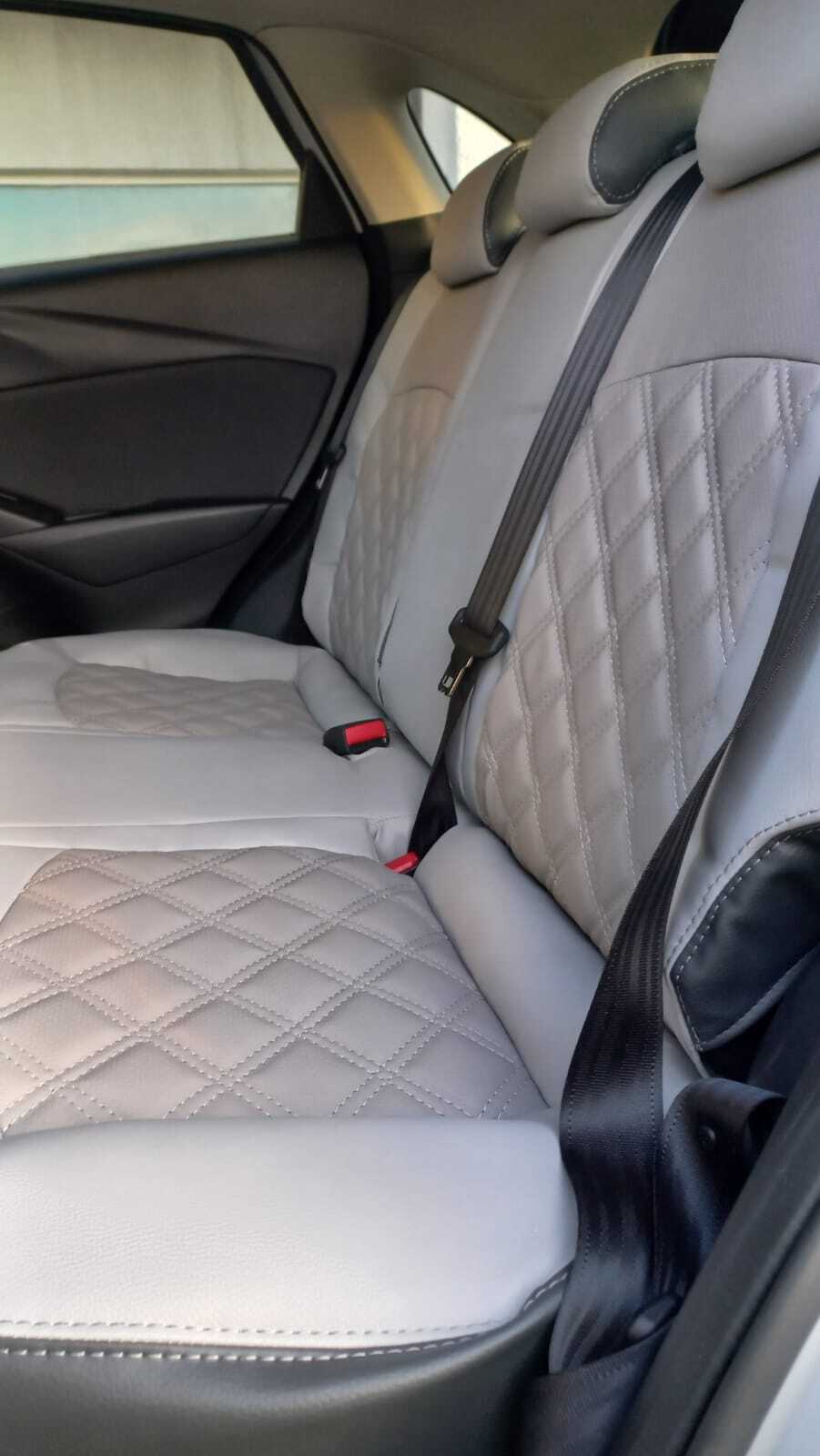 Mazda Cx 3 Sitzbezuege Lederlook Ruecksitzbank Rautenmuster