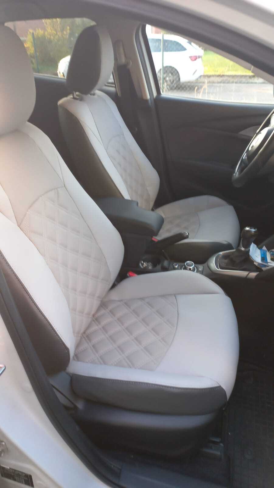 Mazda Cx 3 Sitzbezuege Lederlook Vordersitze Hellgrau Dunkelgrau