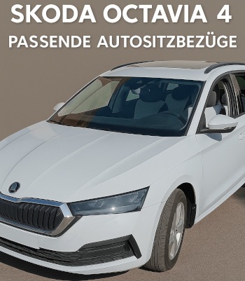 Skoda Octavia 4 Sitzbezüge nach Maß in Dunkelgrau mit Rautensteppung