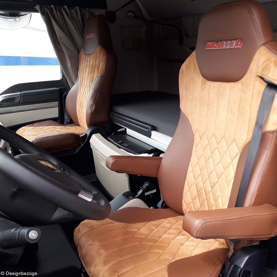 Man Tgx Sitzbezuege Lkw Braun Beige Steppung Innenraum Krieger