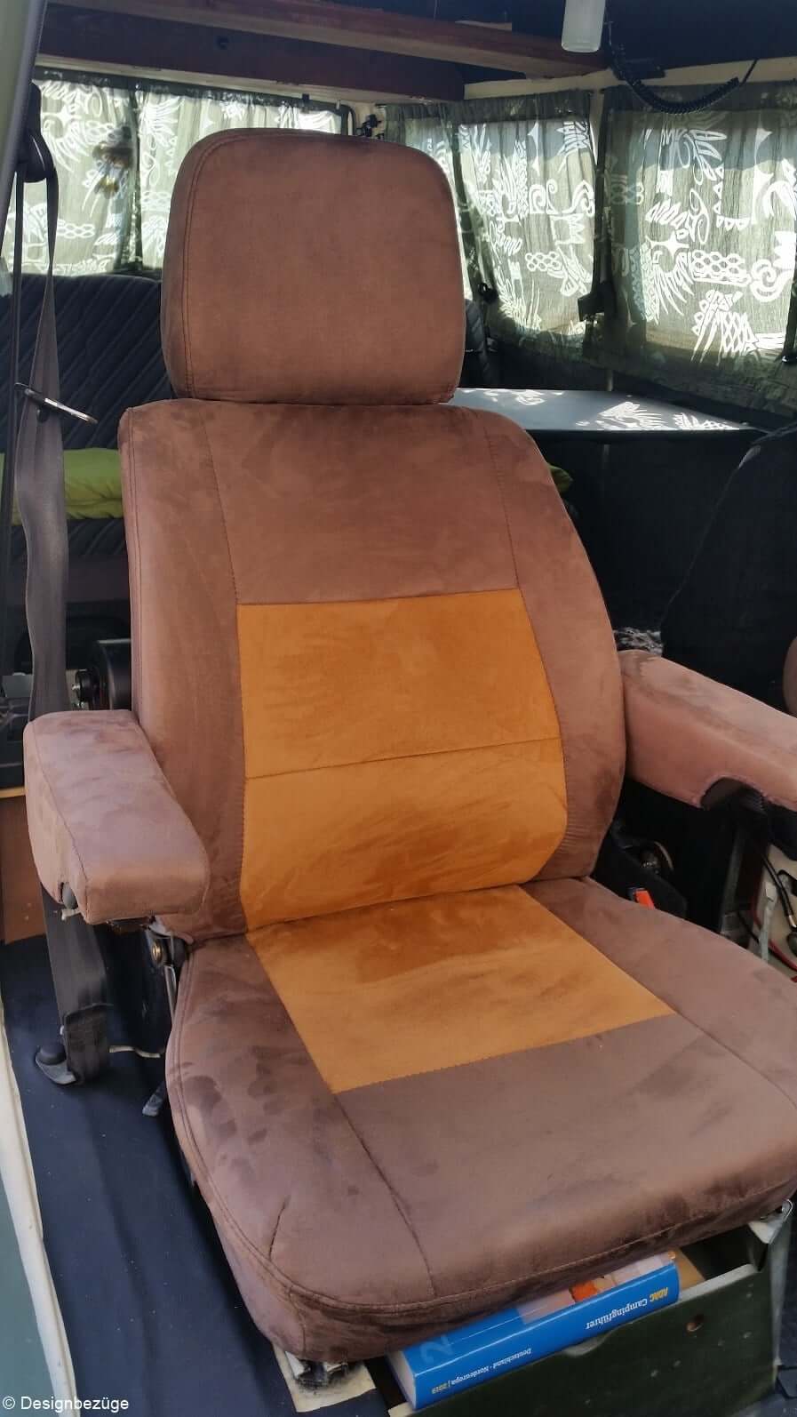 Vw T3 Sitzbezug Braun Beige Einzelsitz