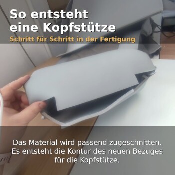 Maßgefertigter Kopfstützenbezug – Einblick in die Fertigung