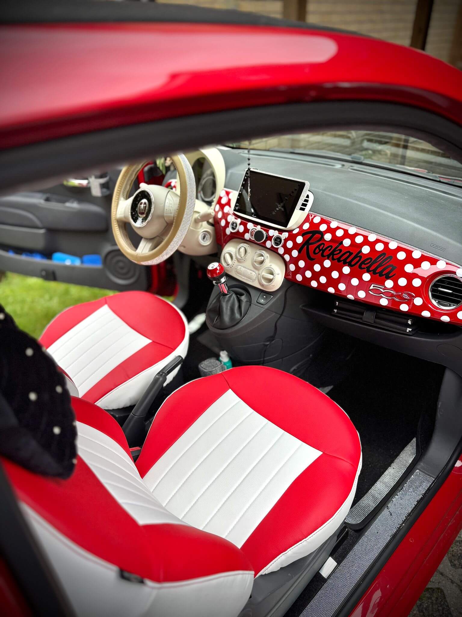 Fiat 500 C Leder Sitzbezuege