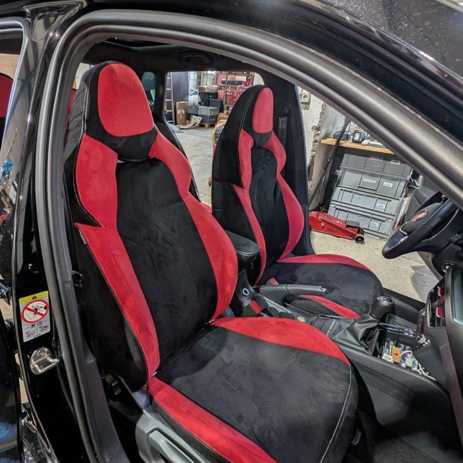 Autositzbezuege Antarrlook Schwarz Rot