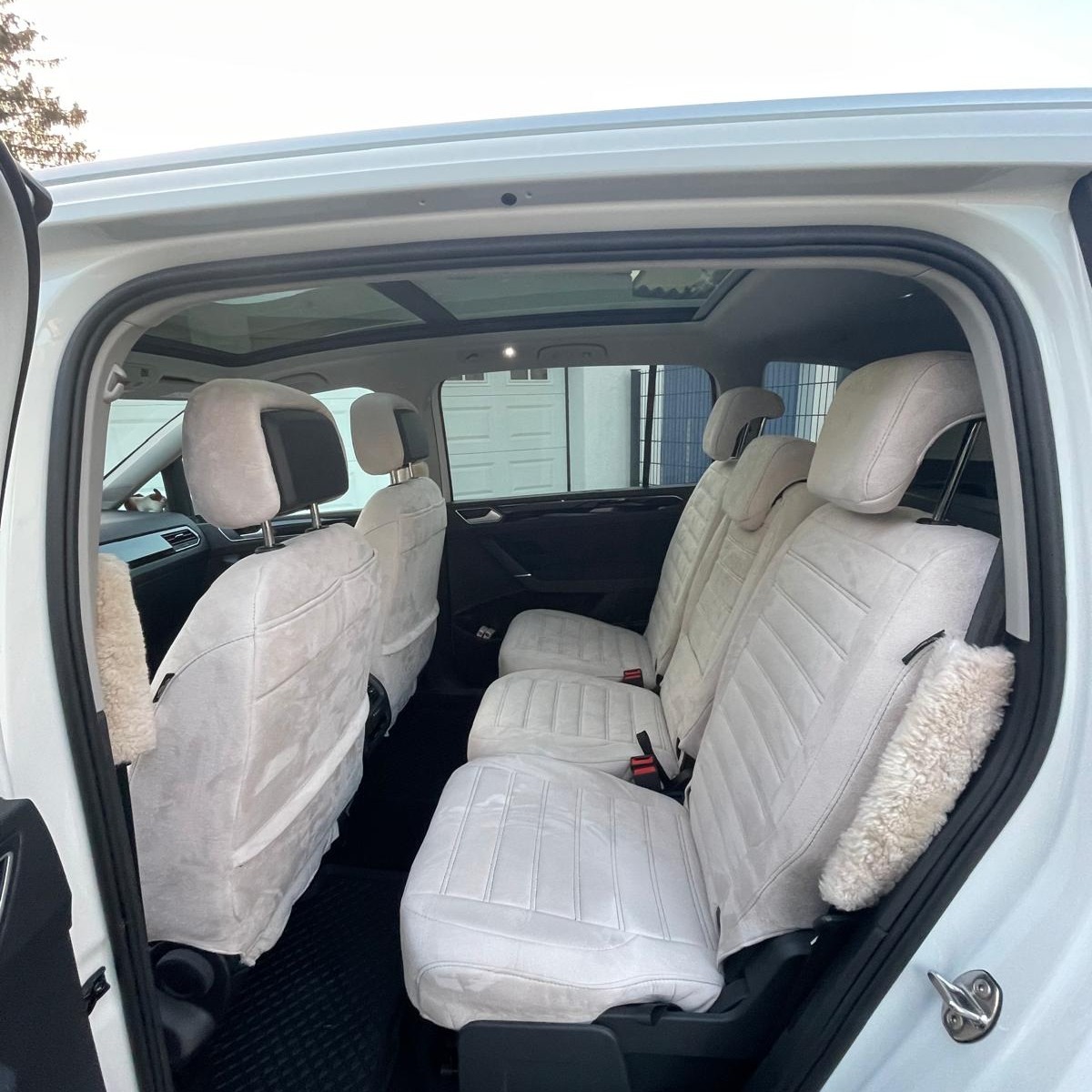 Autositzbezuege Rueckbank Passgenau Weiss