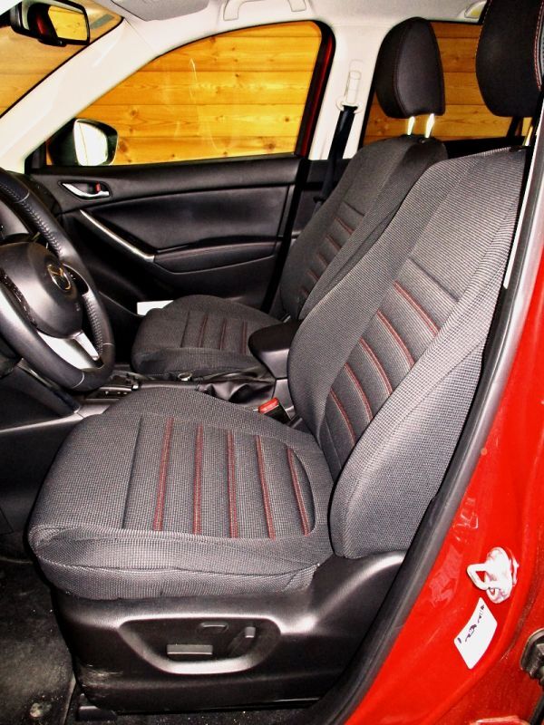 Mazda Cx5 Sitzbezuege Textil Rot Gestreift