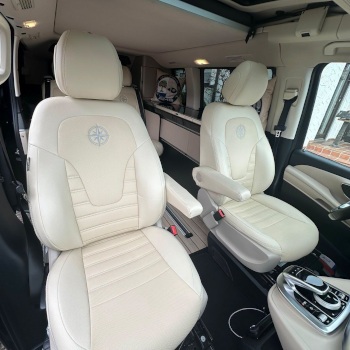 Mercedes Marco Polo W447 passende Sitzbezüge nach Maß – Lederlook Hellbeige