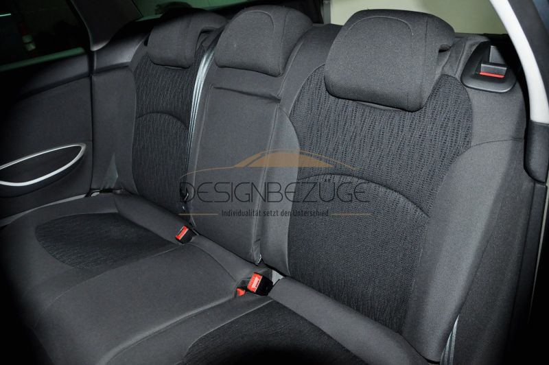 Citroen C5 Sitzbezuege Textil Schwarz Rueckbank