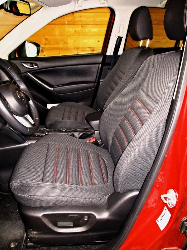 Mazda Cx5 Sitzbezuege Textil Rot Gestreift