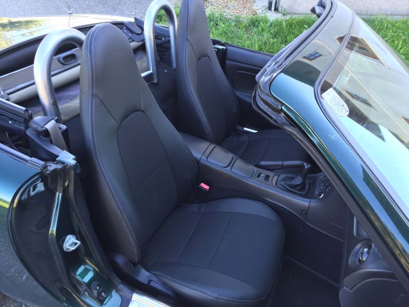 Mazda Mx5 Sitzbezuege Schwarz Textil Kunstleder Cabrio