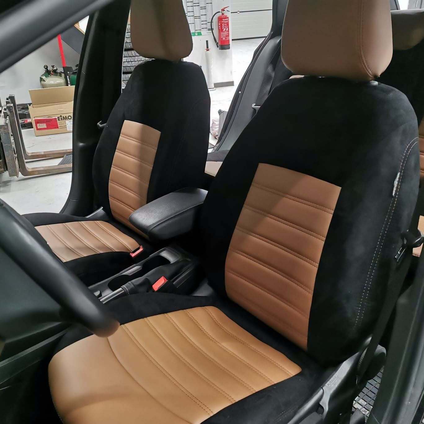 Autositzbezuege Nach Mass Opel Astra K Vordersitze Cognac Schwarz