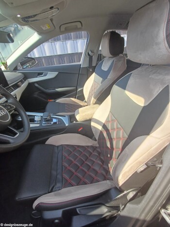 Audi A4 B9 Sitzbezüge nach Maß in Lederlook und Antarrlook