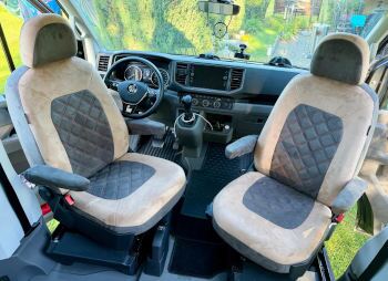 VW Grand California Sitzbezüge in Antarrlook – Wohnlicher Komfort mit Rautenmuster