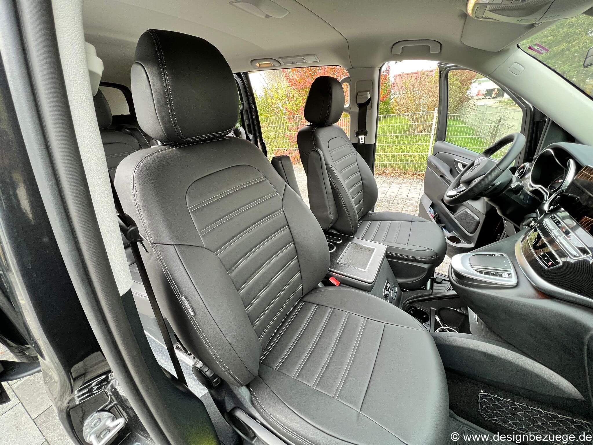 Mercedes V Klasse Vordersitze Sitzbezuege Schwarz