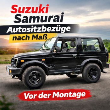 Suzuki Samurai Autositzbezüge nach Maß – Kundenprojekt