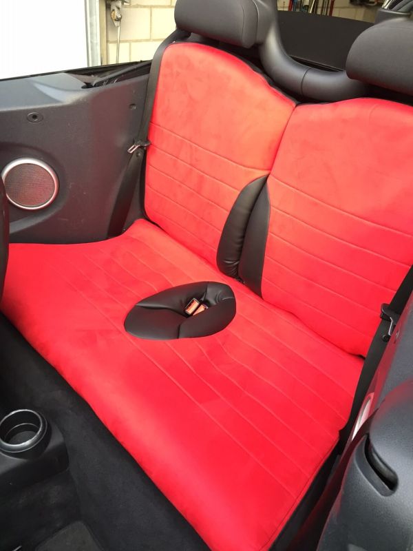 Schonbezüge Sitzbezüge für Mini Cooper 2021-2023 Rot Schwarz Vorne 1+1