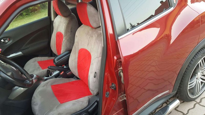 Sitzbezüge passend für Nissan Juke (Schwarz-Braun) Komplett