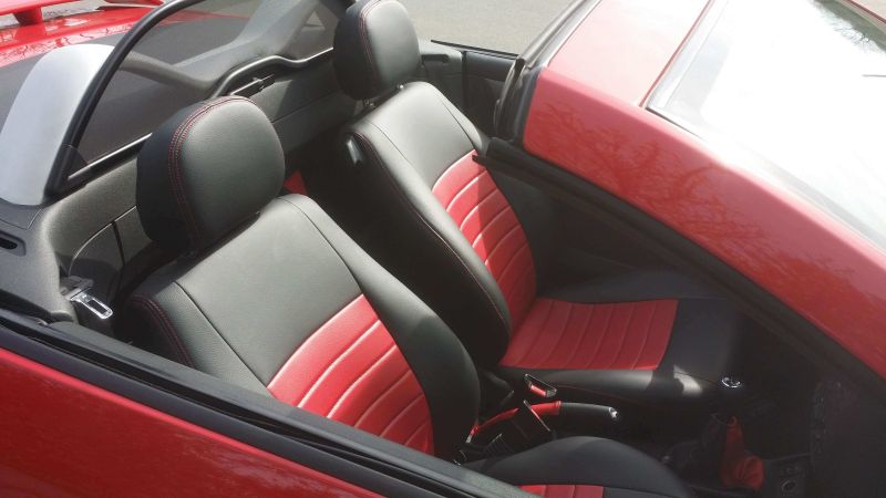 Opel Tigra Cabrio Sitze Kunstleder D02 D15 Kontrastnaehte