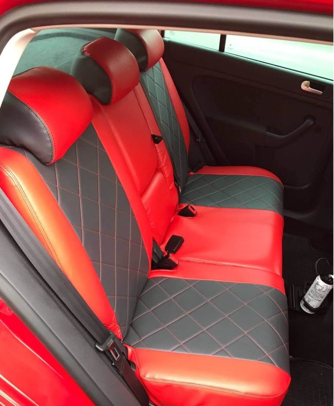 Sitzbezüge Schonbezüge VW Golf Plus schwarz-rot NO25 komplett