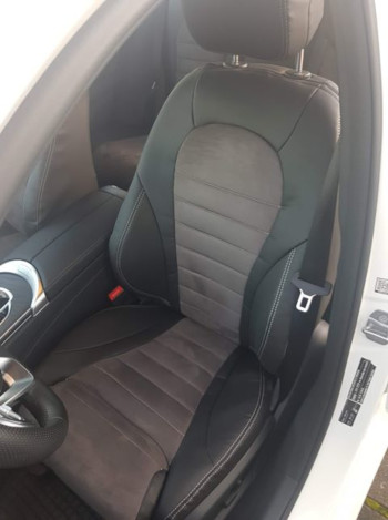 Mercedes W205 Sitzbezüge nach Maß mit Antarrlook und Lederlook